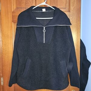 Lane Bryant Black Zip-Up Jacket